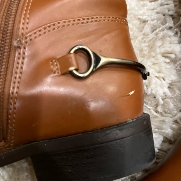 Sammy & Libby camel brown knee high riding boots with spurs - size 8 - Picture 5 of 9